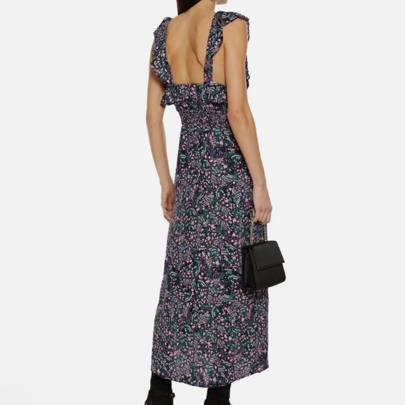 IRO Santu Maxi Dress in Mixed floral Black size 42 USA size 10 women’s - Picture 5 of 9